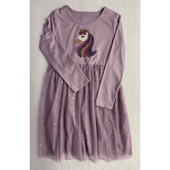 wonder nation Other - Wonder Nation Girl's Dress Sequin Unicorn Size Large (10-12) PLUS Color Purple